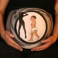 Pregnant-Belly-Painting-James-Bond